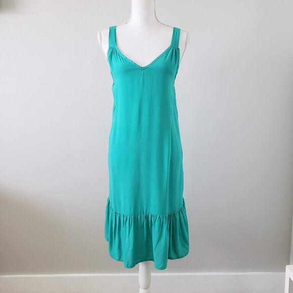 Real Women Dresses & Skirts - Real Women Ruffle Hem Sleeveless Tank Tunic Dress Caribbean Green Size Medium